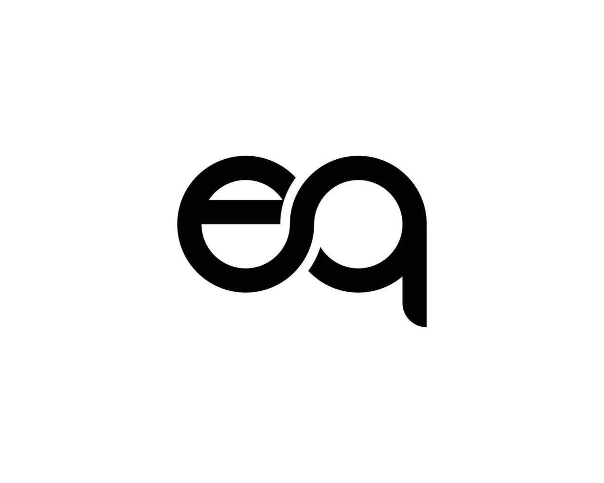 plantilla de vector de diseño de logotipo eq qe