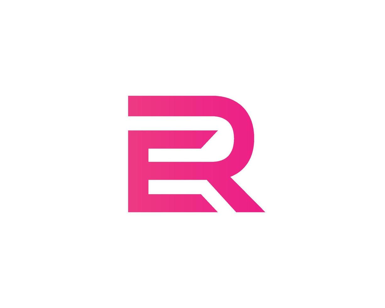 ER RE logo design vector template