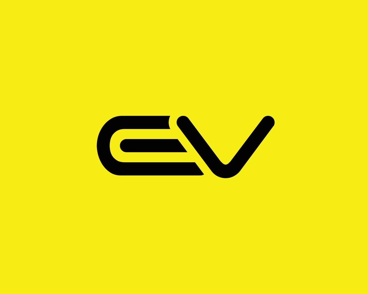 plantilla de vector de diseño de logotipo ev ve