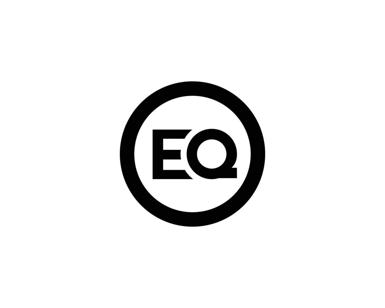 plantilla de vector de diseño de logotipo eq qe