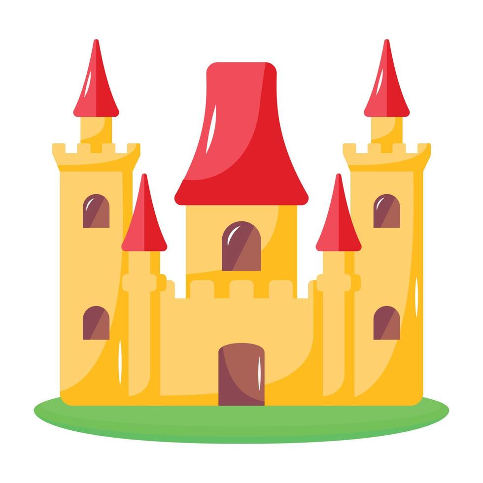 A flat icon of the castle vector