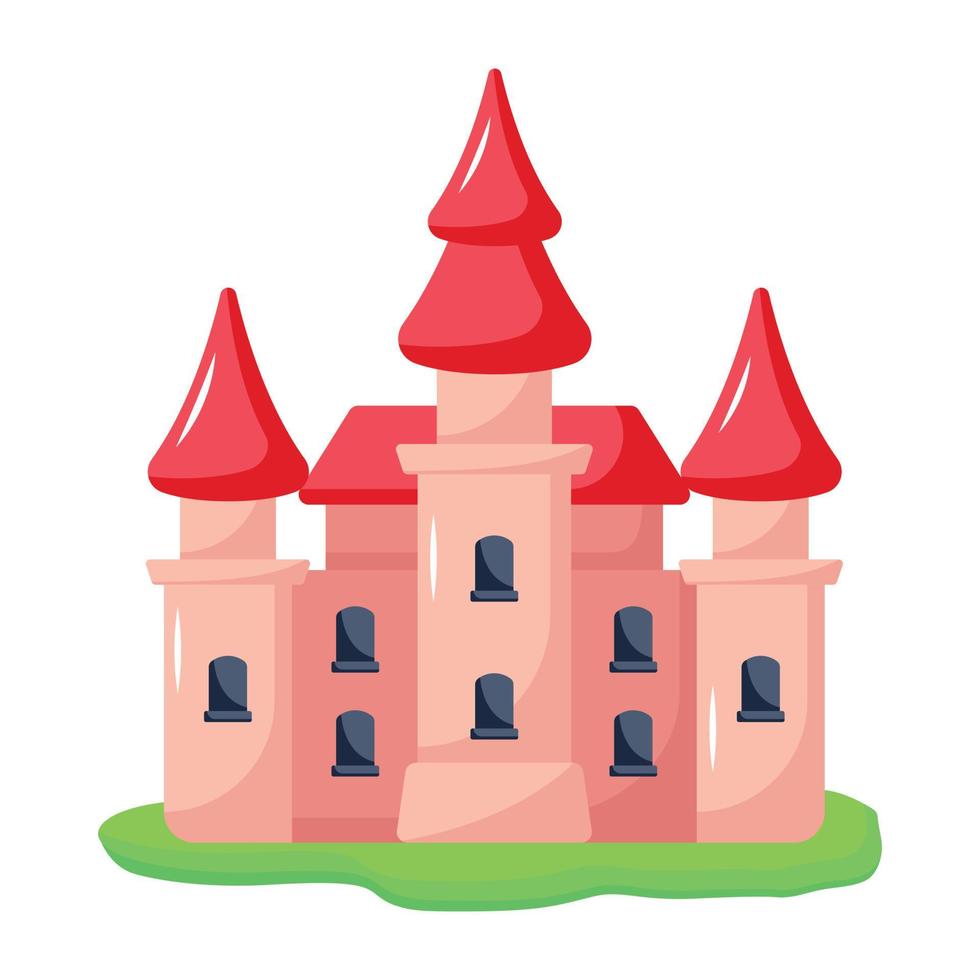 A flat icon of the castle vector