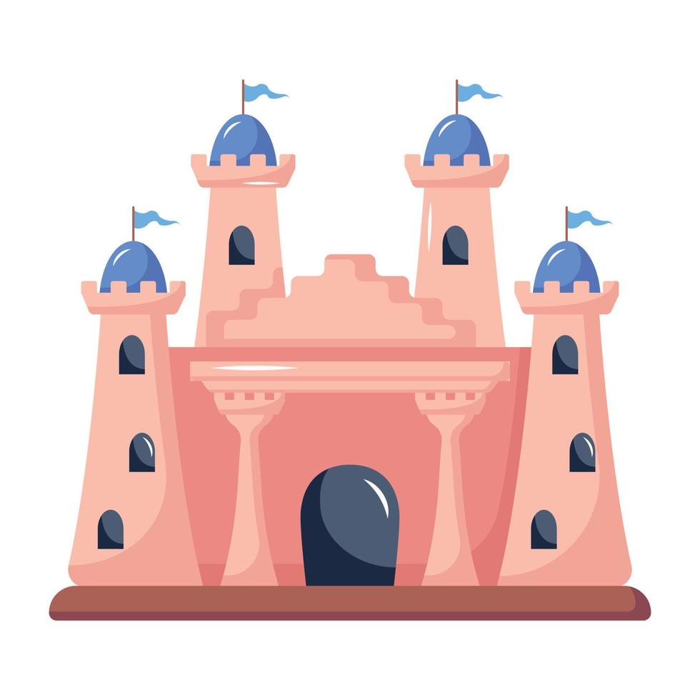 A flat icon of the castle vector