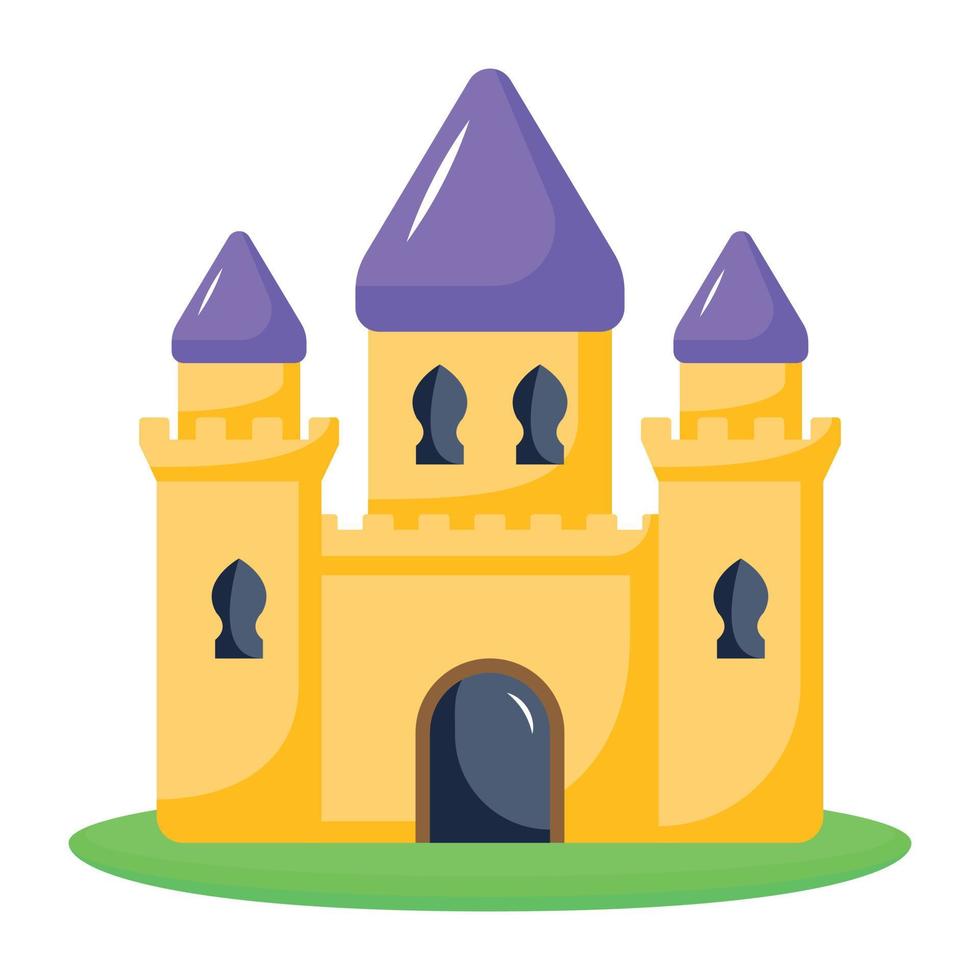 A flat icon of the castle vector