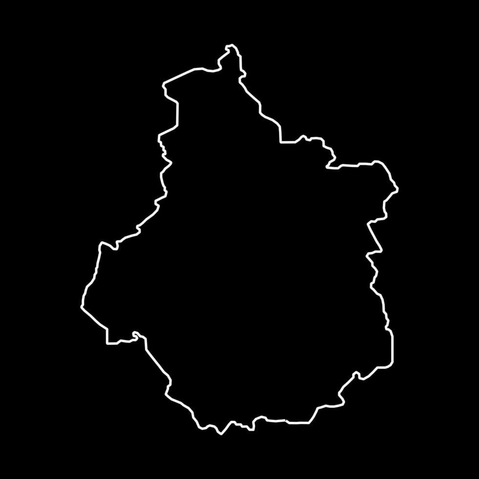 mapa del centro de val de loire. región de francia. ilustración vectorial vector