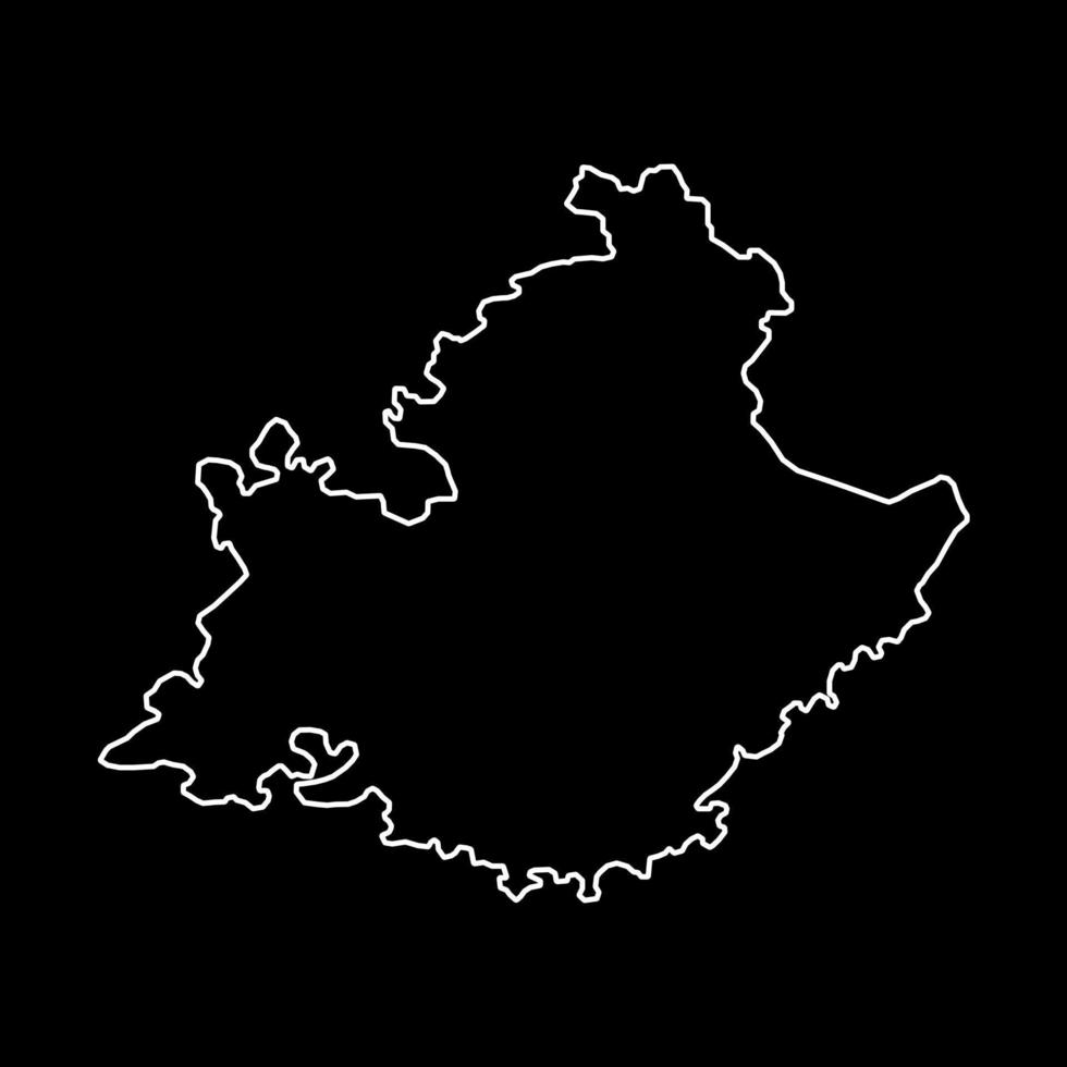 mapa de provence-alpes-cote d'azur. región de francia. ilustración vectorial vector
