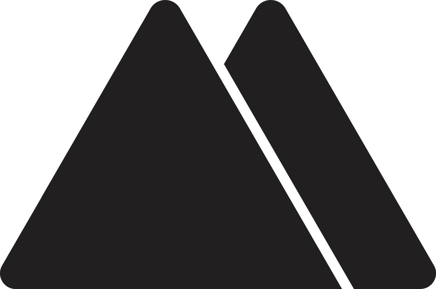 ilustración de logotipo de montaña de triángulo abstracto en estilo moderno y minimalista vector