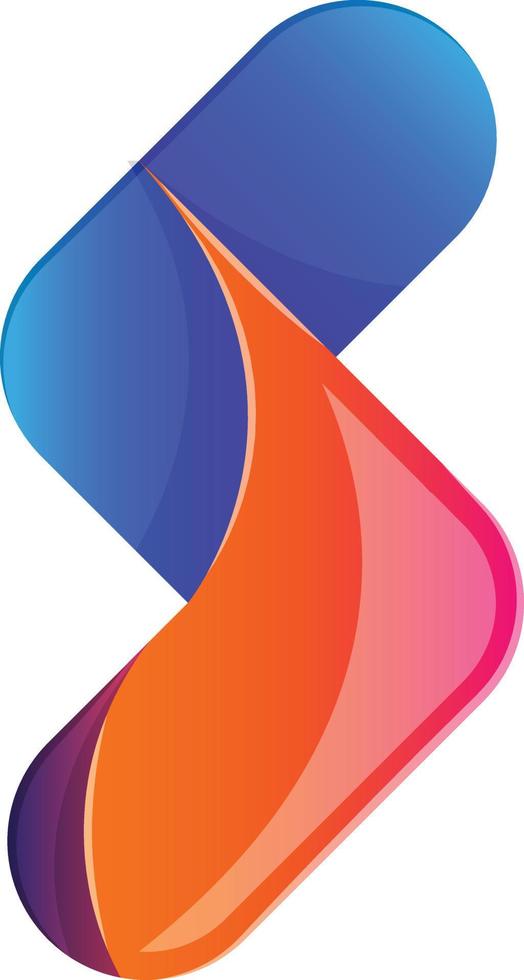 Abstract letter S logo illustration in trendy and minimal style vector