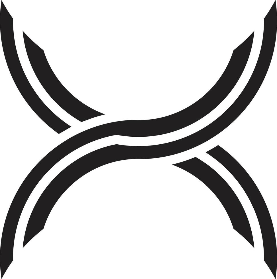 Abstract letter X logo illustration in trendy and minimal style vector