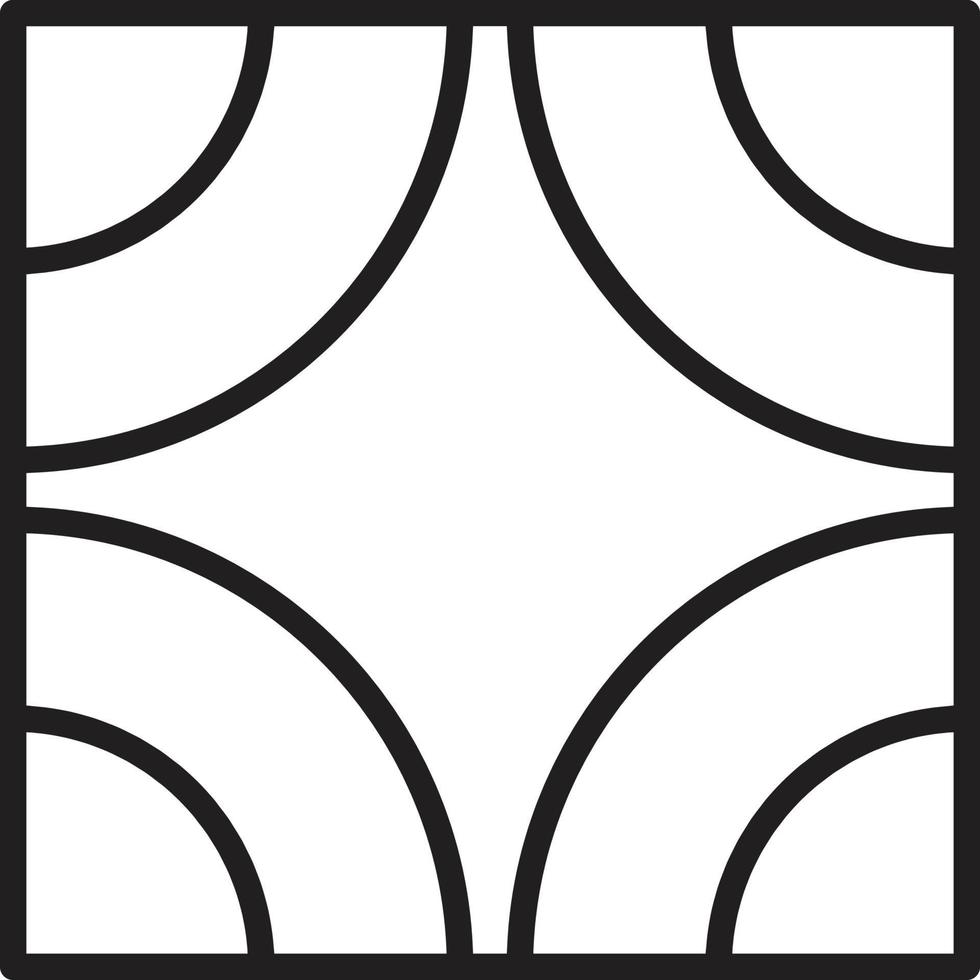 Abstract square logo with circle illustration in trendy and minimal style vector