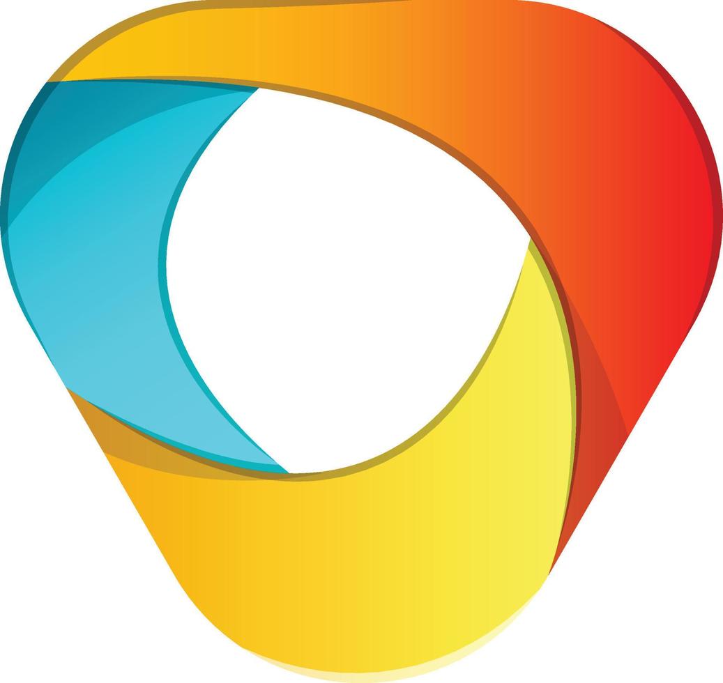 Abstract triangle and circle logo in trendy and minimal style vector