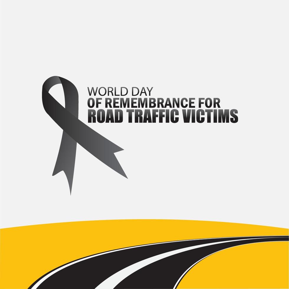 Vector illustration of the commemoration of the world's traffic victims day. Simple and elegant design