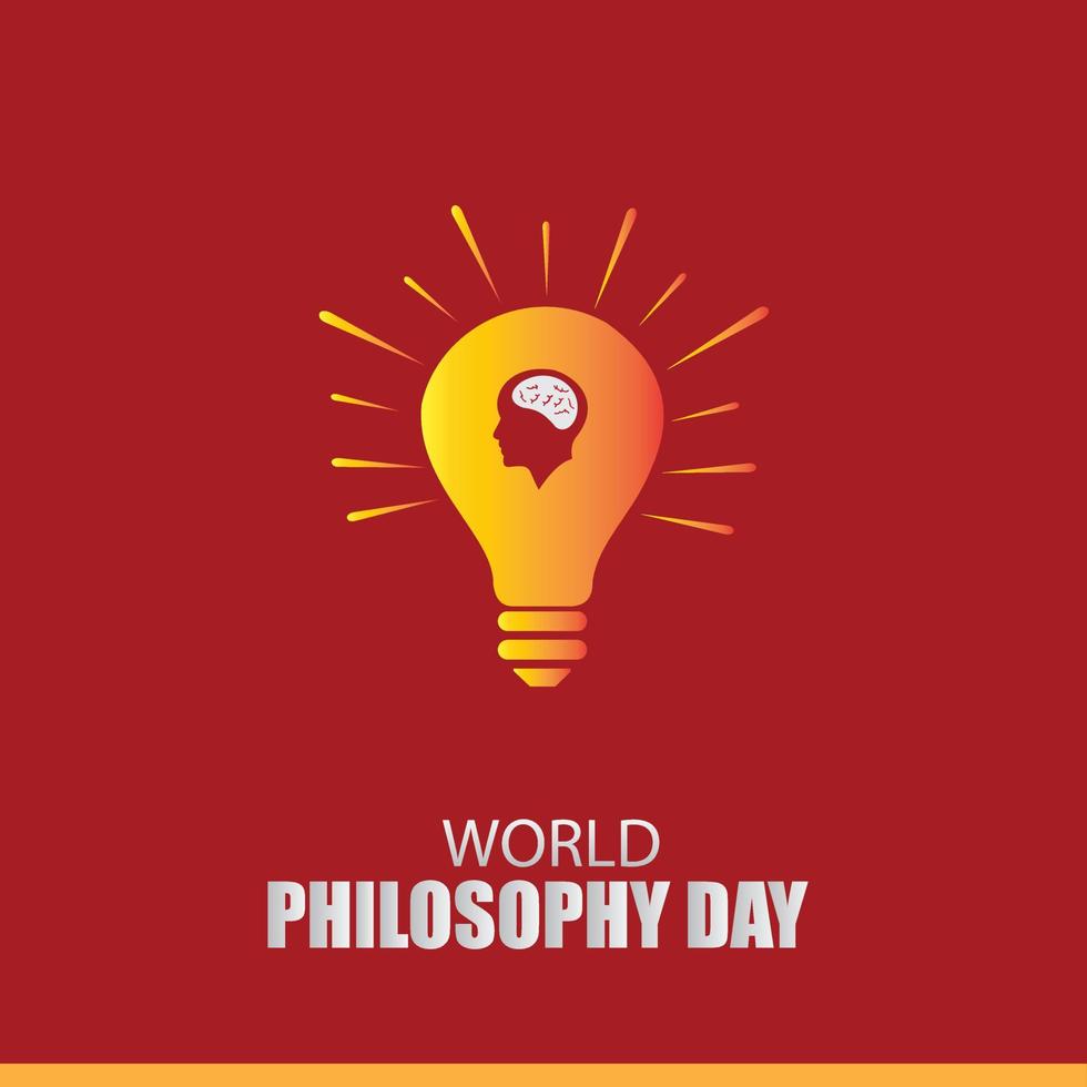 Vector Illustration of World Philosophy Day. Simple and Elegant Design