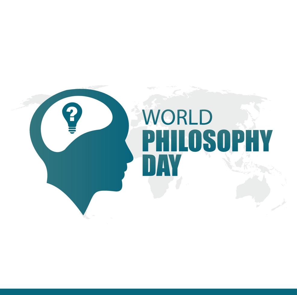Vector Illustration of World Philosophy Day. Simple and Elegant Design