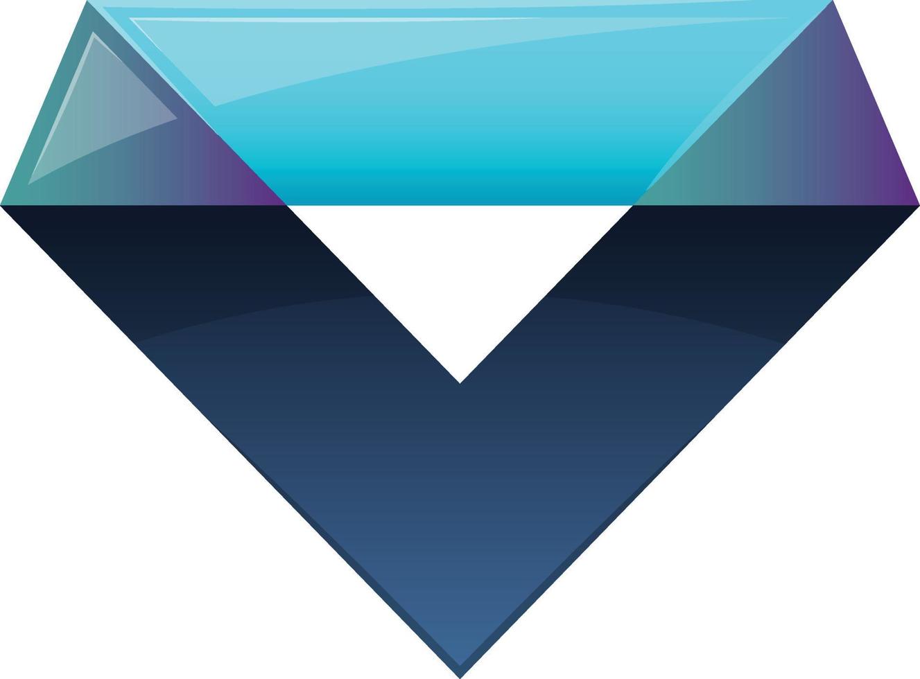 ilustración de logotipo de diamante abstracto en estilo moderno y minimalista vector