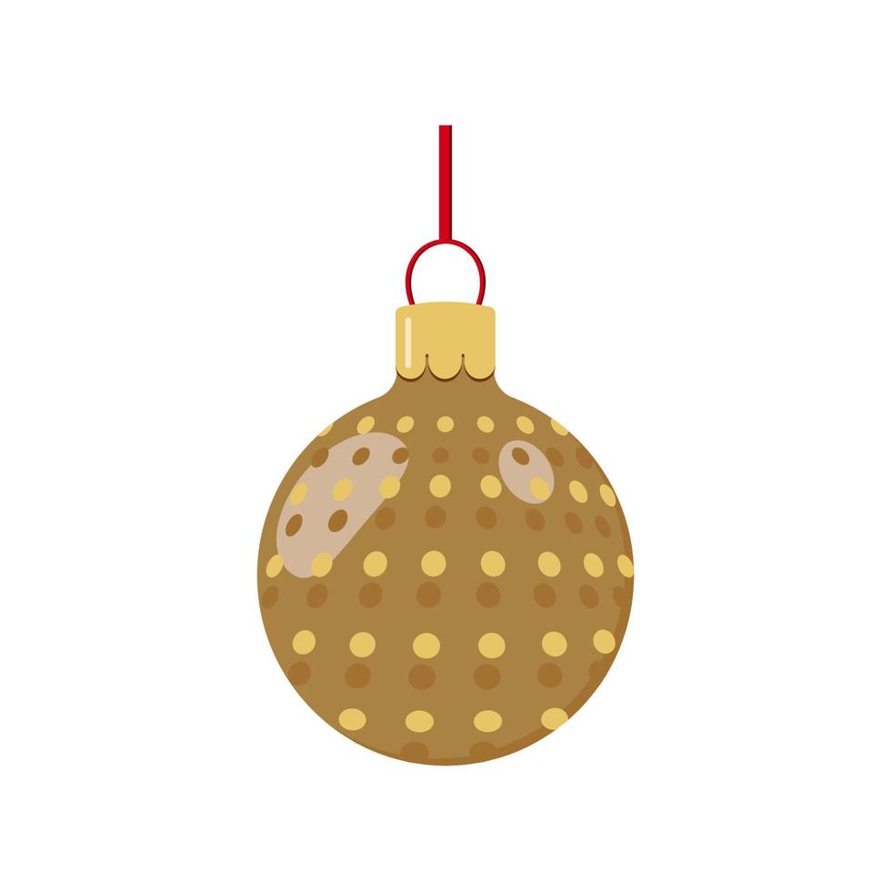 navidad, gran diseño para cualquier propósito. ilustración vectorial de la celebración.bola de oro con círculos vector
