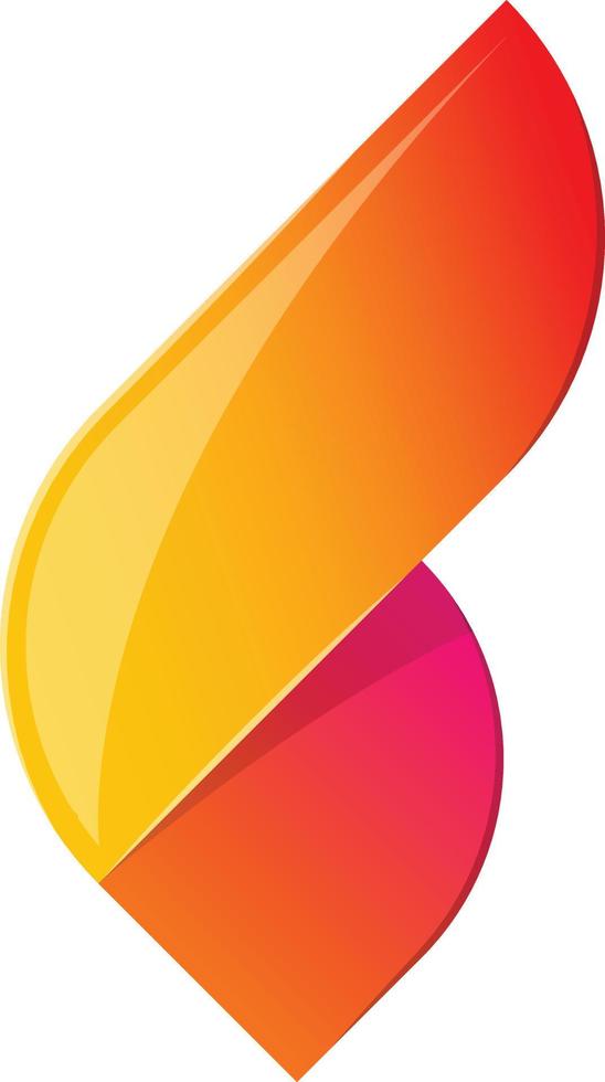 Abstract wing logo illustration in trendy and minimal style vector