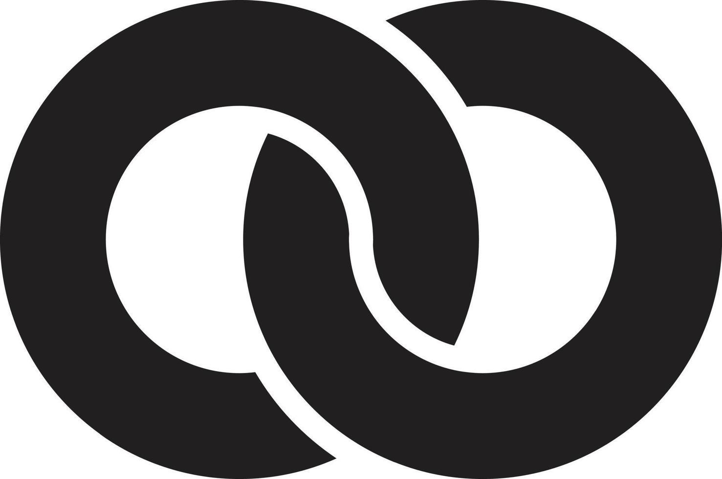 ilustración de logotipo de círculo cruzado abstracto en estilo moderno y minimalista vector