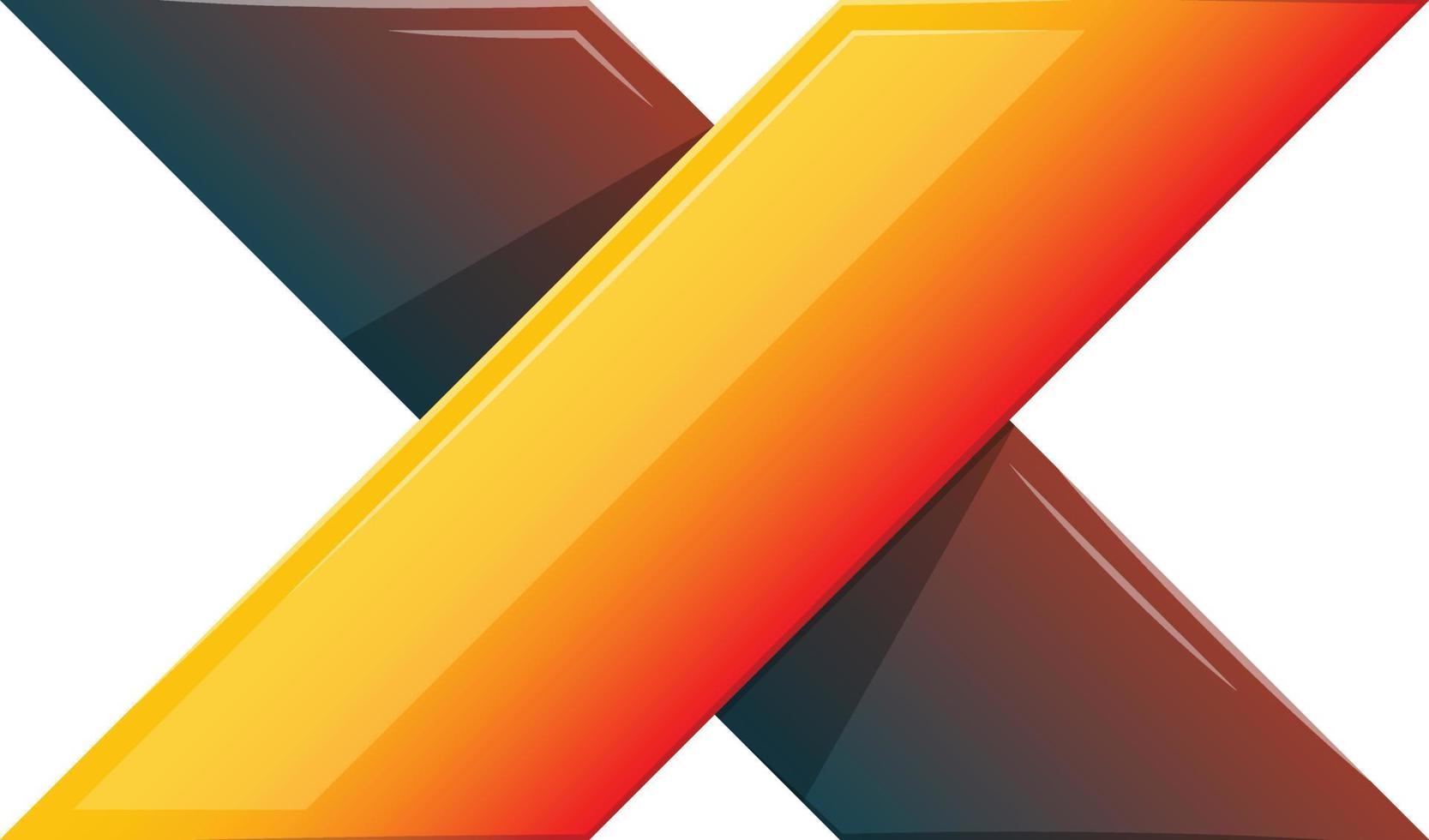 Abstract letter X logo illustration in trendy and minimal style vector