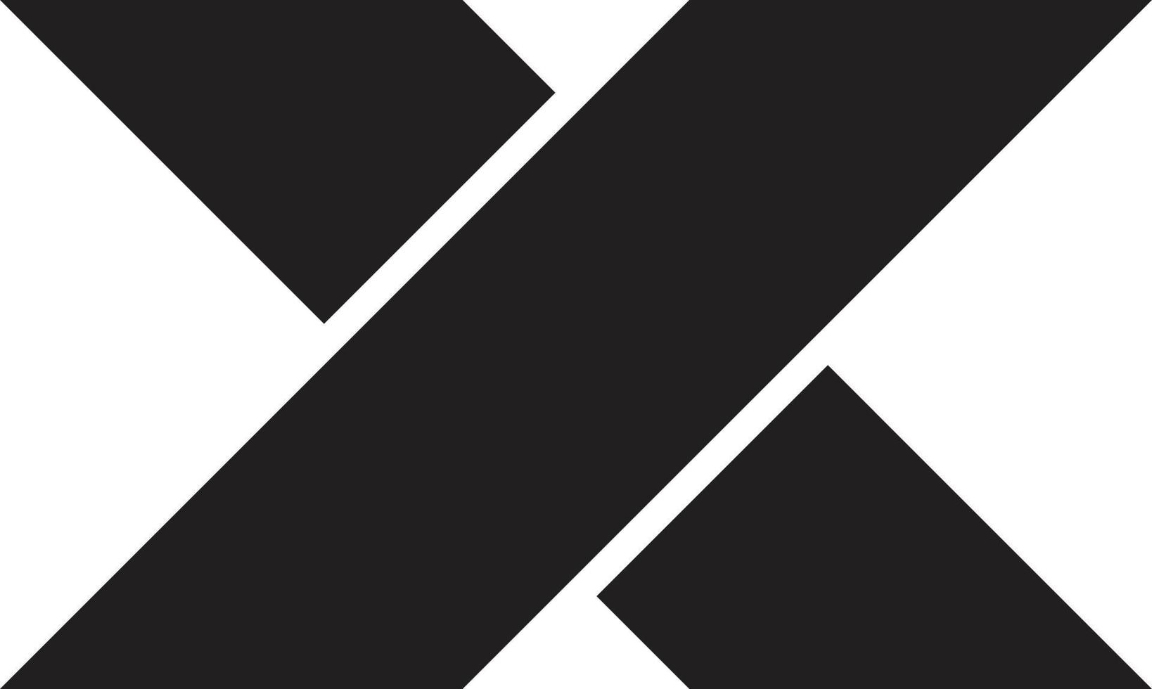 Abstract letter X logo illustration in trendy and minimal style vector