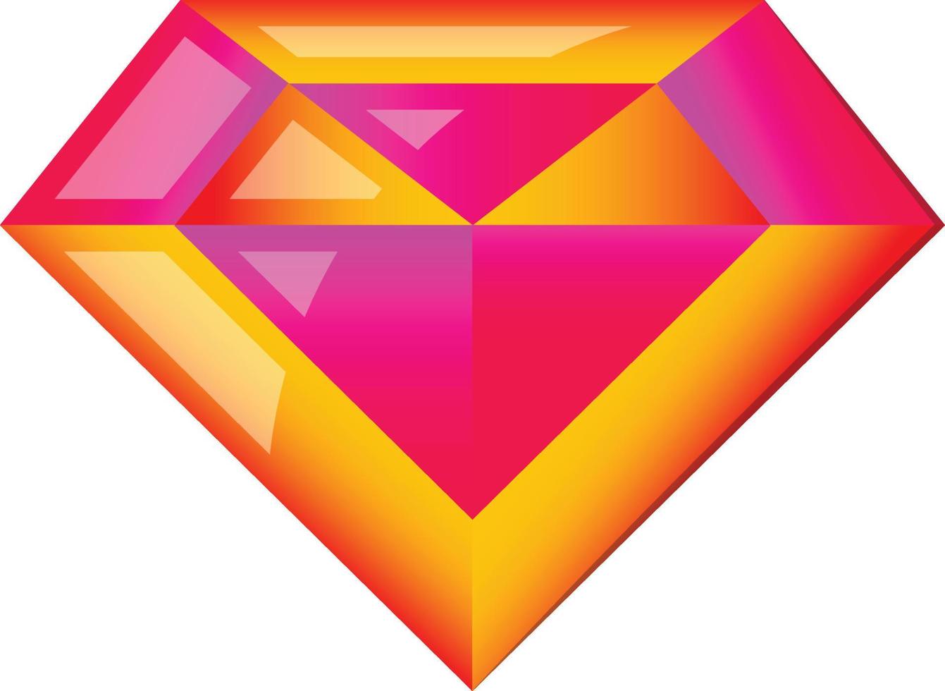 ilustración de logotipo de diamante abstracto en estilo moderno y minimalista vector