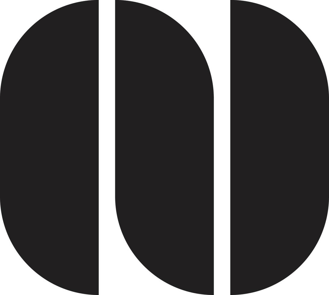 Abstract letter N logo illustration in trendy and minimal style vector