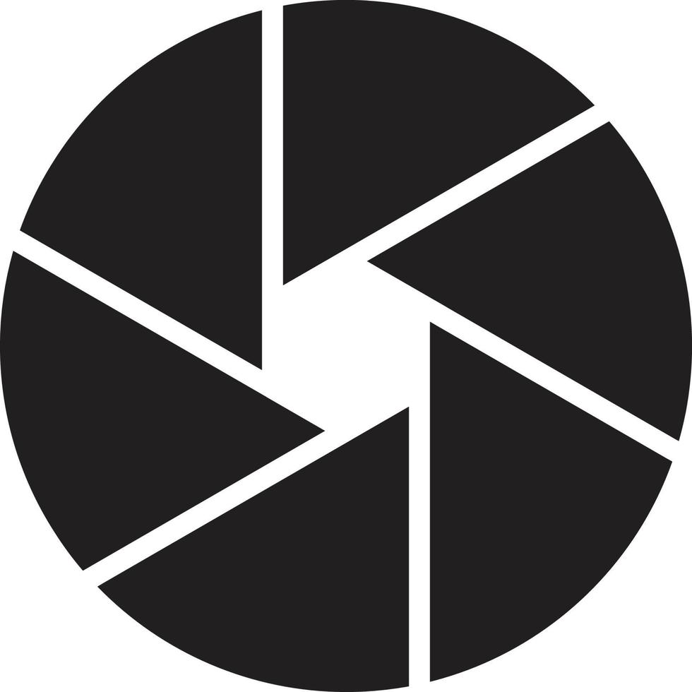 Abstract camera shutter logo illustration in trendy and minimal style vector