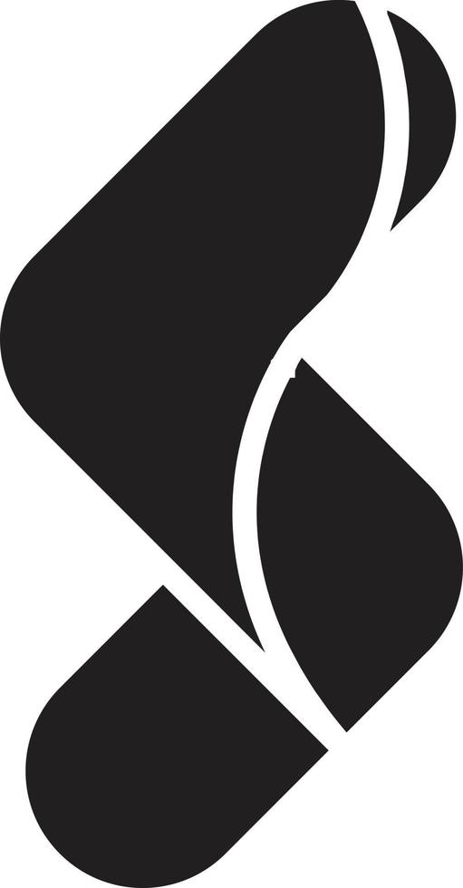 Abstract letter S logo illustration in trendy and minimal style vector