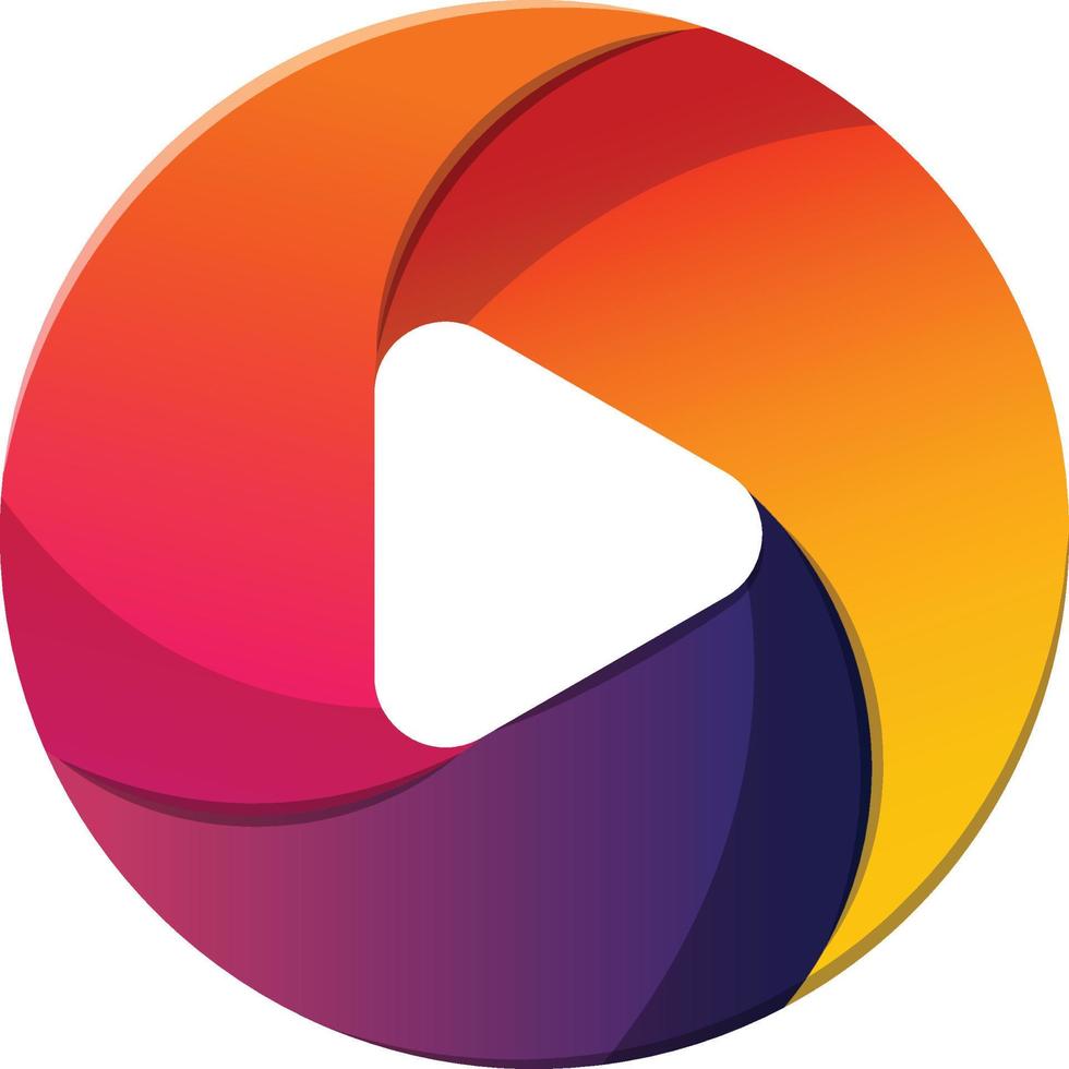 Abstract circle logo with holes illustration in trendy and minimal style vector