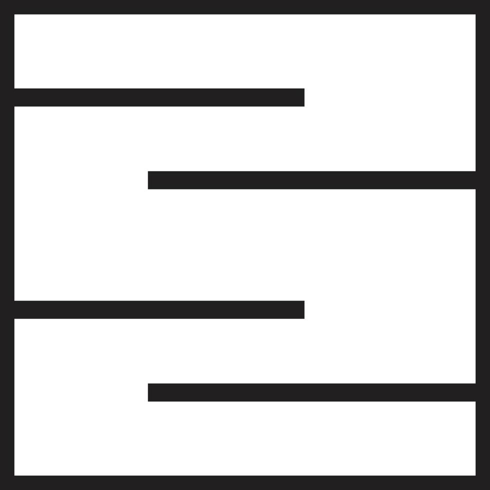 Abstract square line logo illustration in trendy and minimal style vector