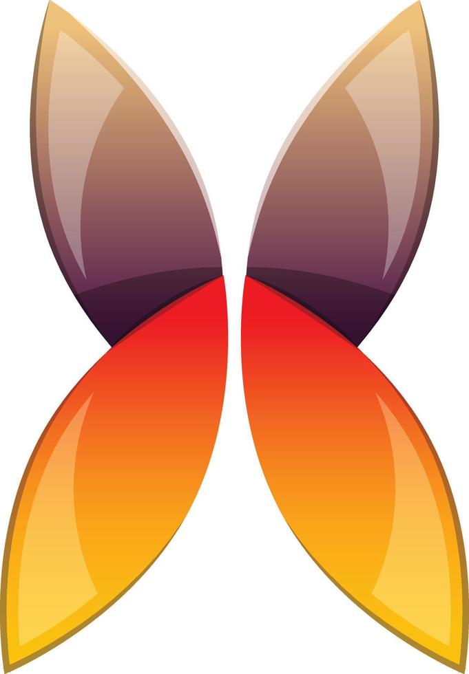ilustración de logotipo de ala abstracta en estilo moderno y minimalista vector