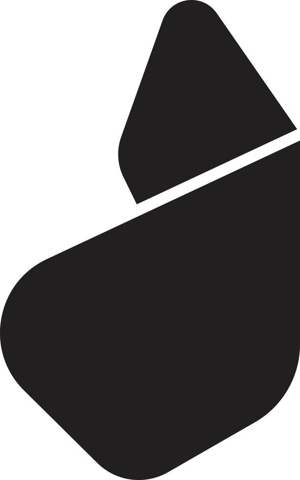 ilustración de logotipo de cinta doblada abstracta en estilo moderno y minimalista vector