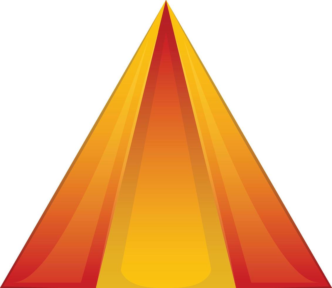 Abstract pyramid triangle logo illustration in trendy and minimal style vector