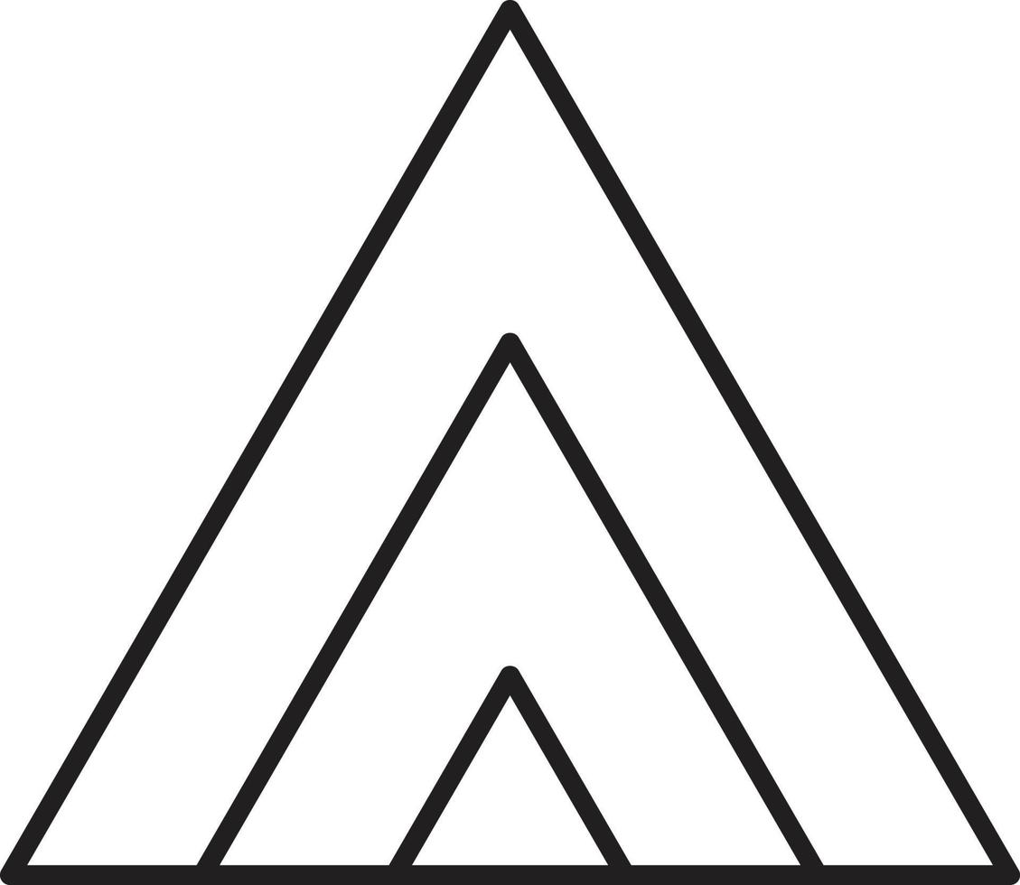 Abstract triangle mountain logo illustration in trendy and minimal style vector