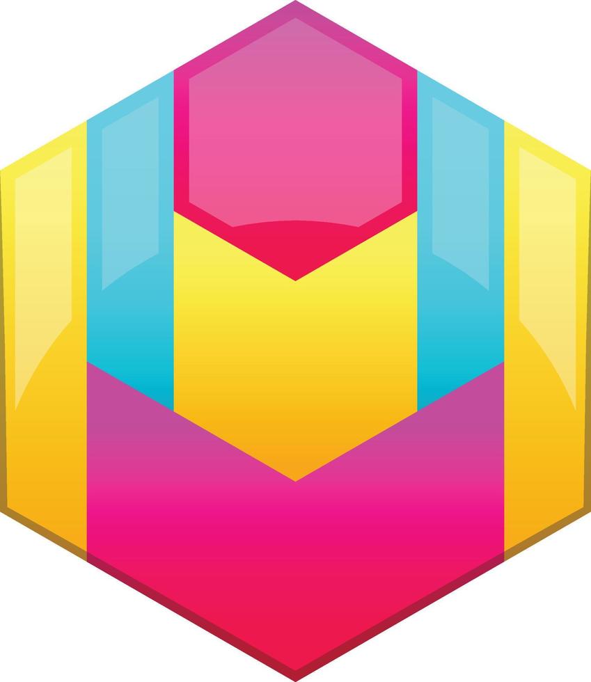 ilustración abstracta del logotipo del hexágono en un estilo moderno y minimalista vector