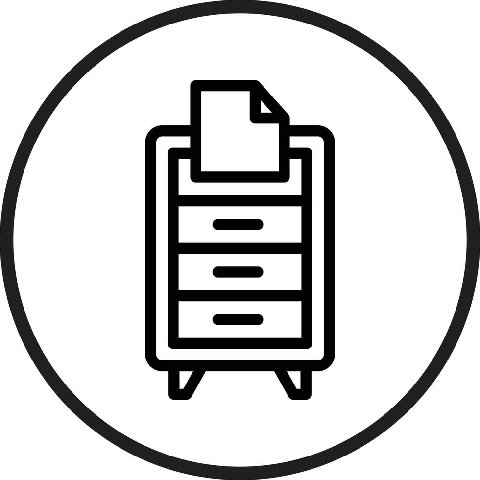 Filing Cabinet Icon Style vector