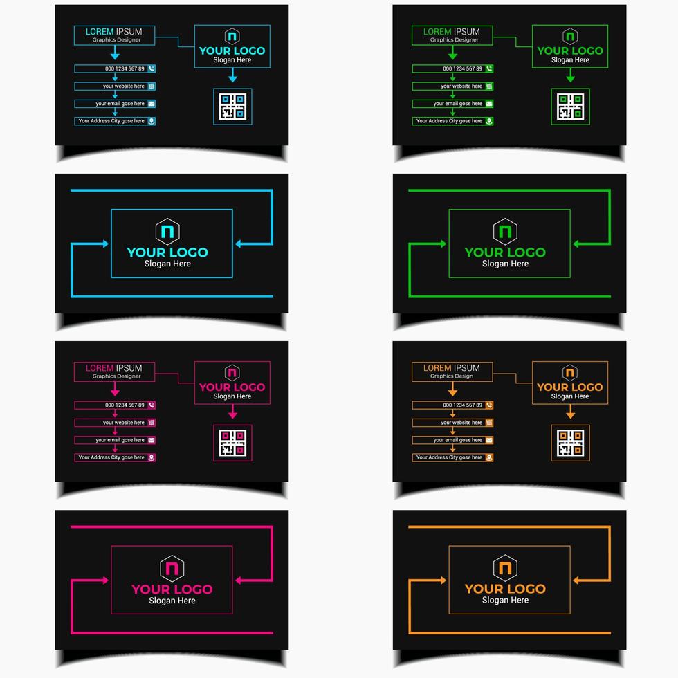 Unique and professional business card design template vector