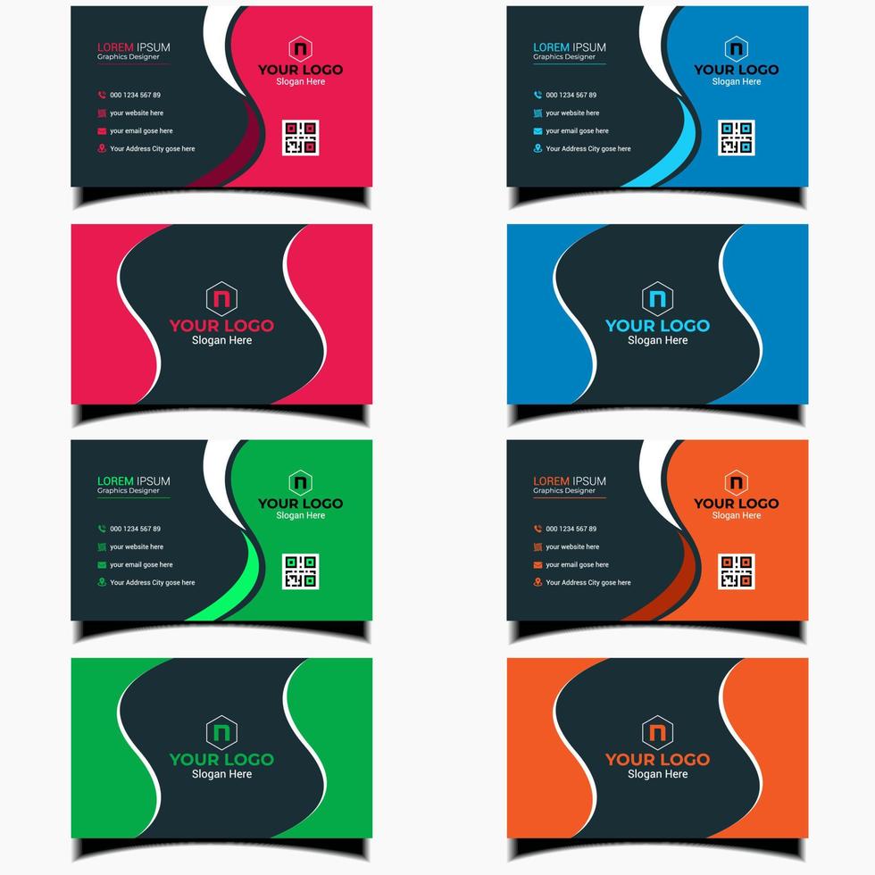 Unique and professional business card design template vector