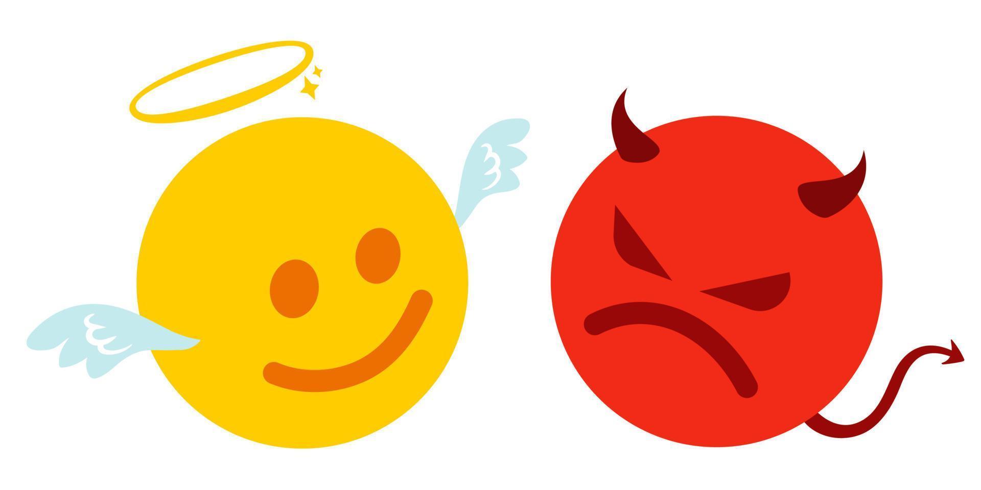 Funny and angry smiles vector