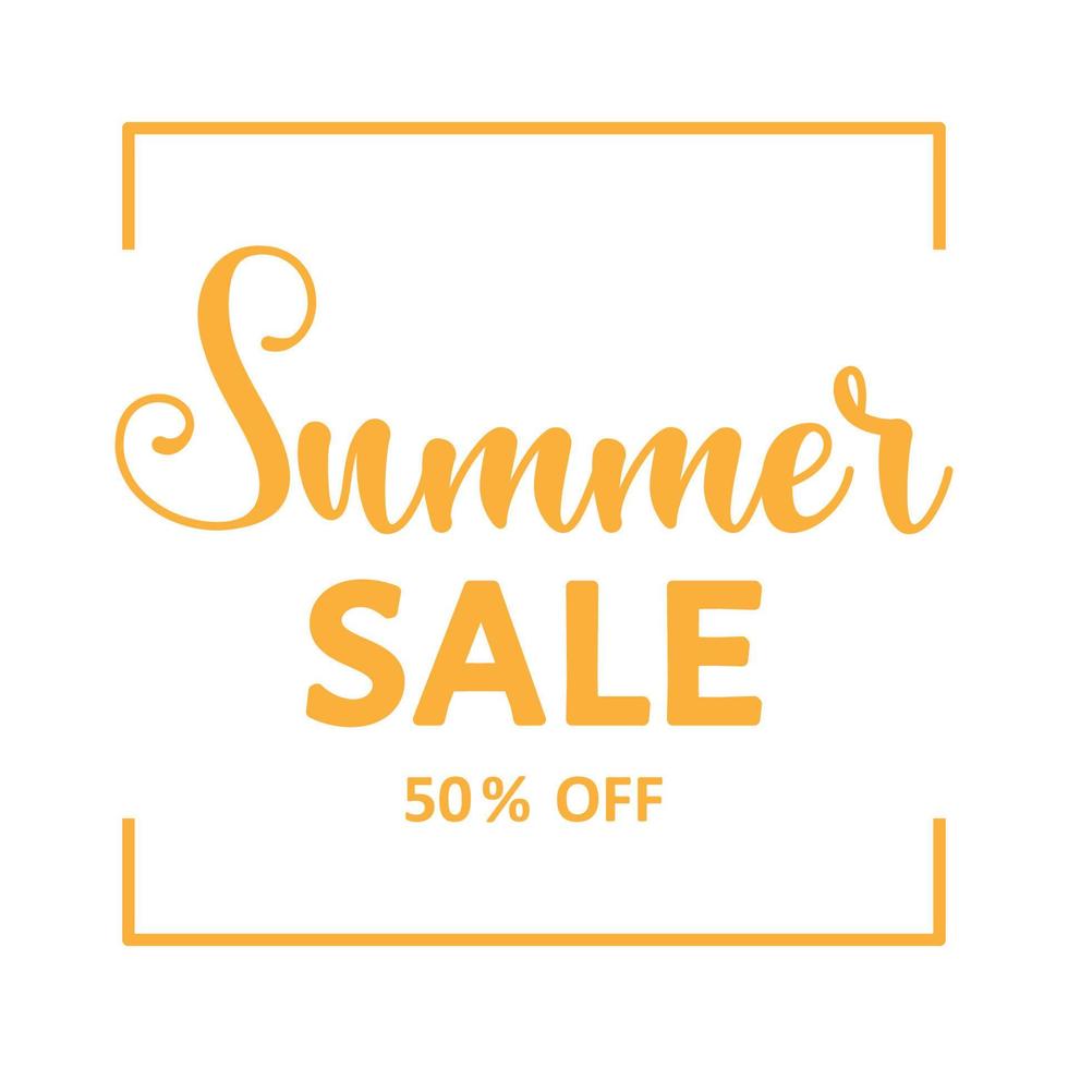 Summer sale banner, poster, frame, card template. Sale banner template. vector