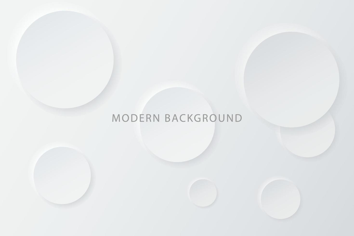 White modern neomorphism abstract background. Gradient background with neomorphism circles. vector