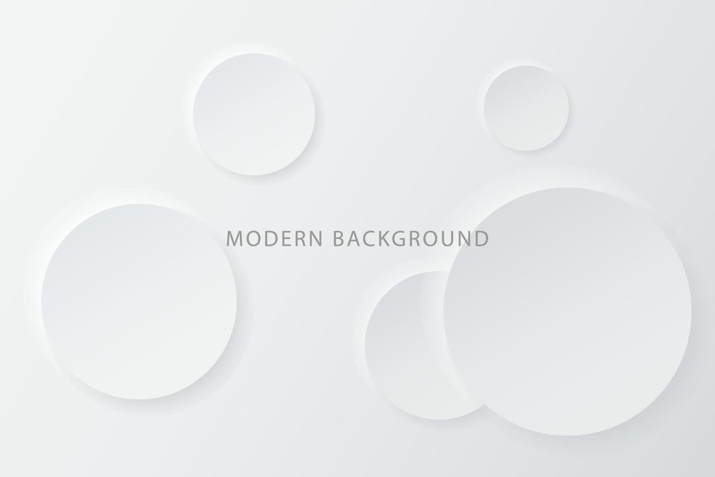 White modern neomorphism abstract background. Gradient background with neomorphism circles. vector