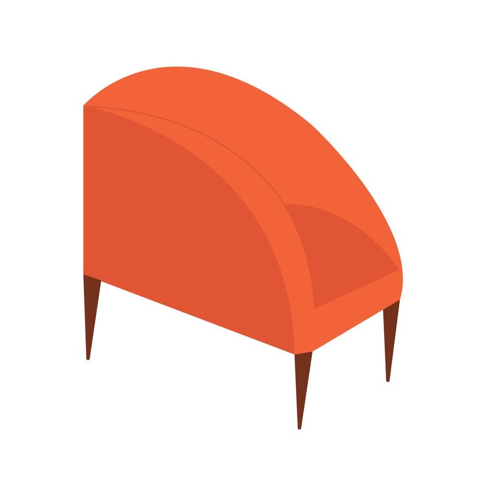 ilustración de vector de sillón de estilo plano