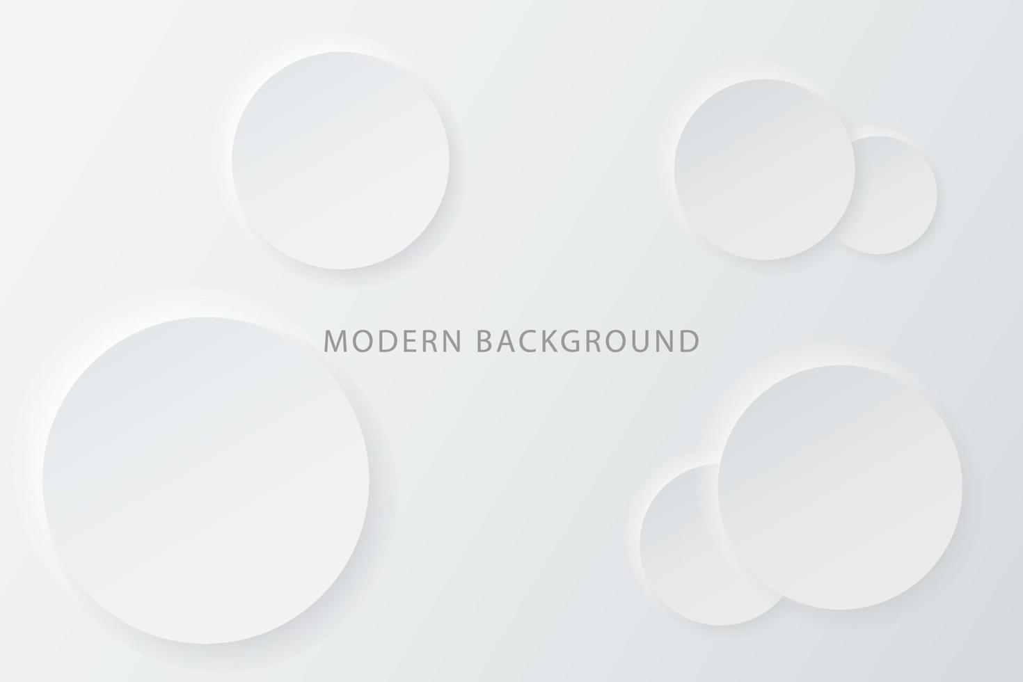 White modern neomorphism abstract background. Gradient background with neomorphism circles. vector
