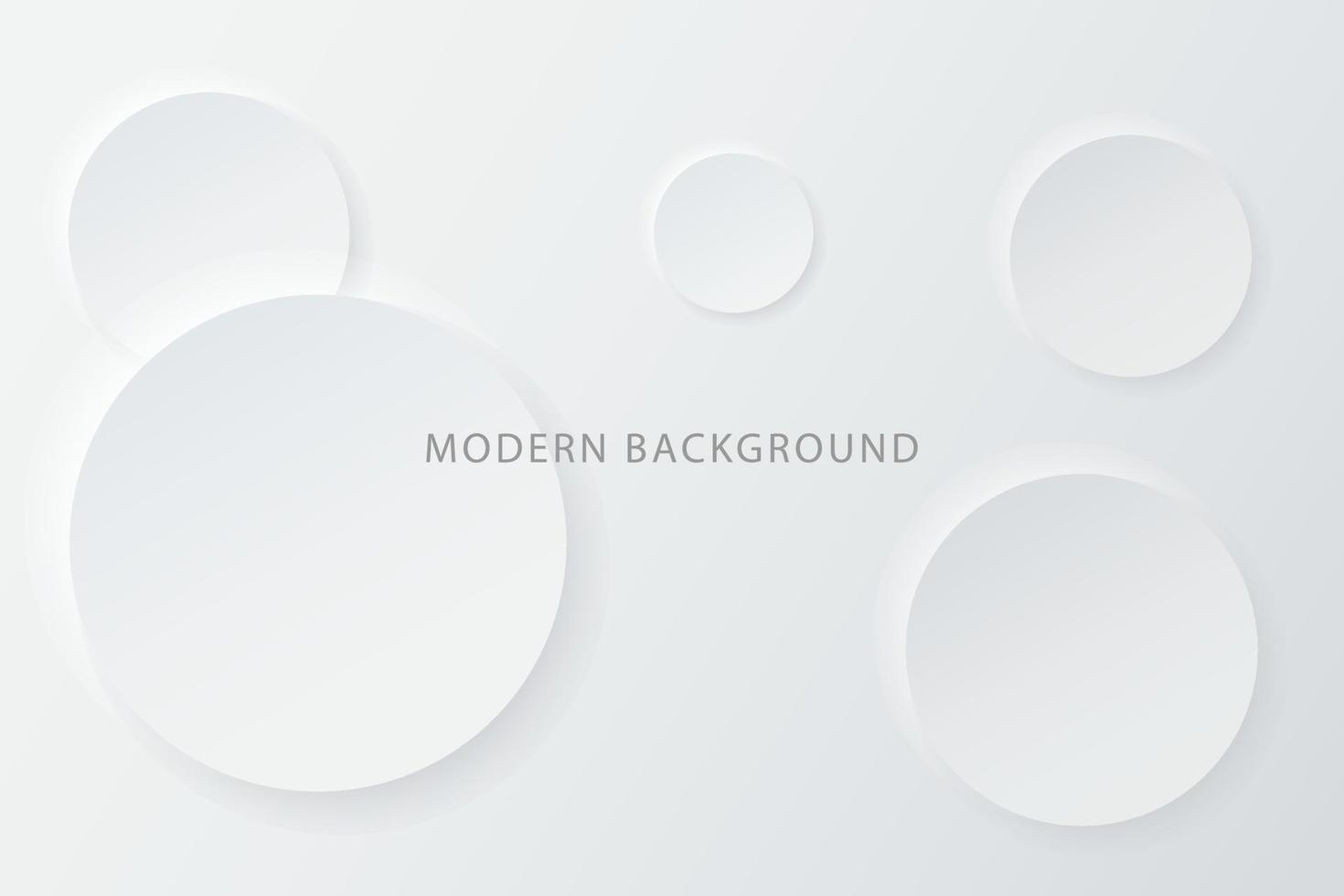 White modern neomorphism abstract background. Gradient background with neomorphism circles. vector