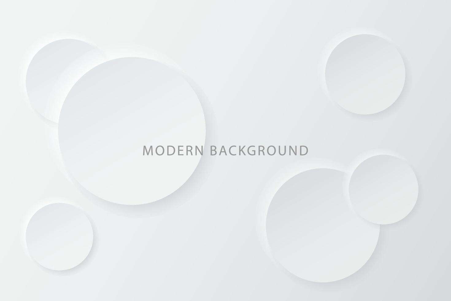 White modern neomorphism abstract background. Gradient background with neomorphism circles. vector