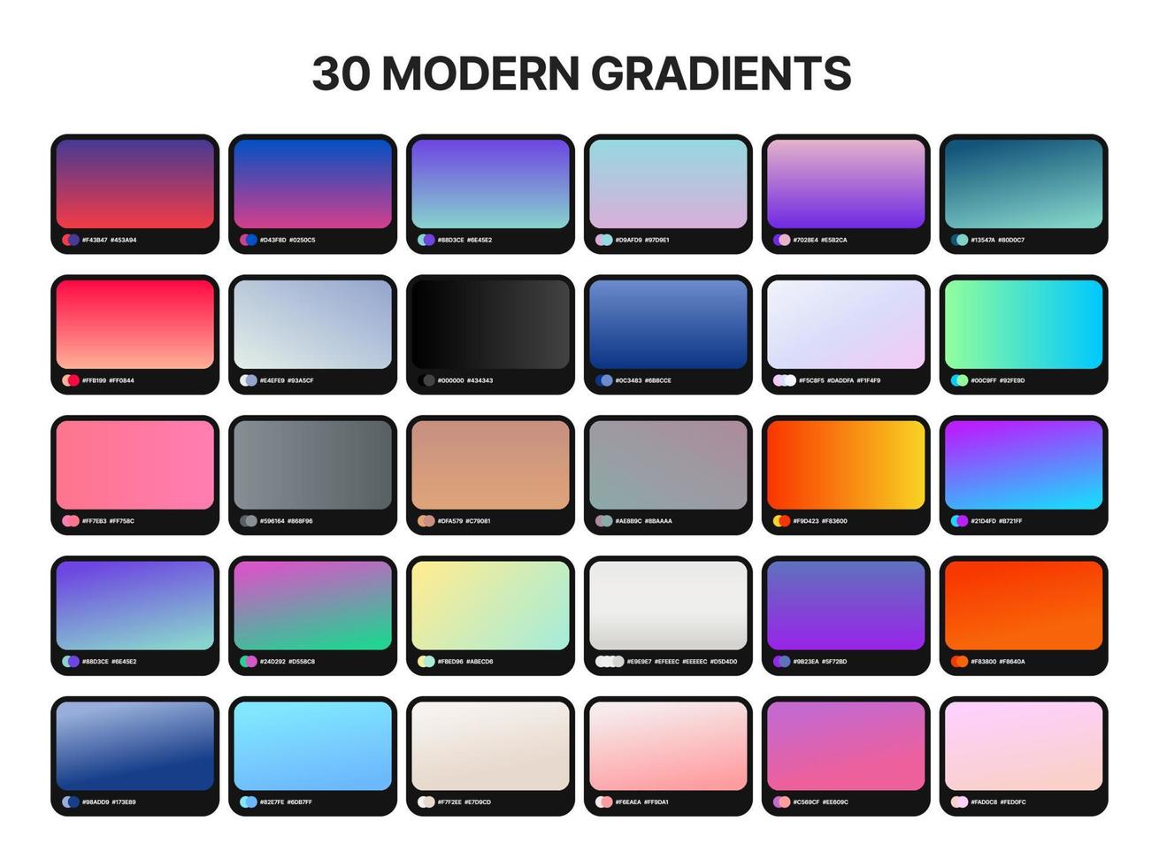 30 best gradient backgrounds. Gradient backgrounds with color codes ...
