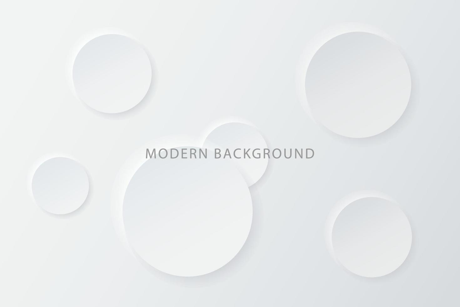 White modern neomorphism abstract background. Gradient background with neomorphism circles. vector