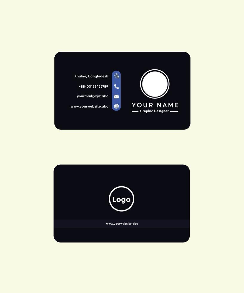 Clean style modern business card template vector