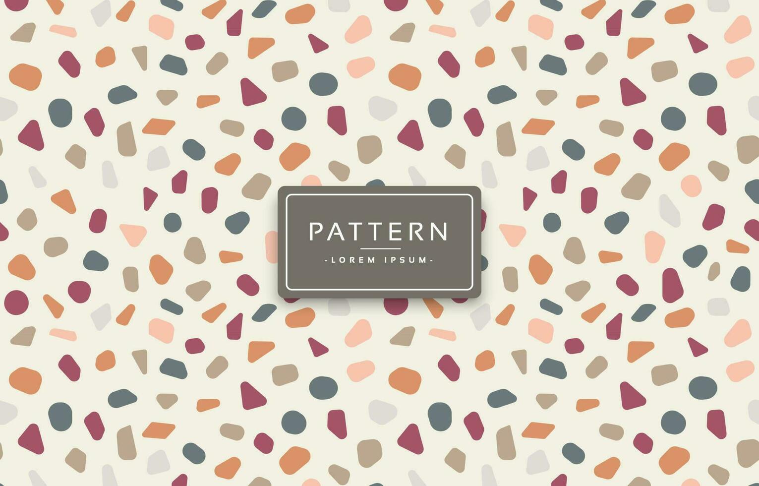 patrón de terrazo redondo, diseño abstracto, patrón de piedra de textura vector